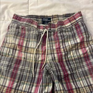 Polo Ralph Lauren Plaid Swim Trunks M 12/14